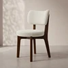 Dark Walnut+White Cashmere fabric