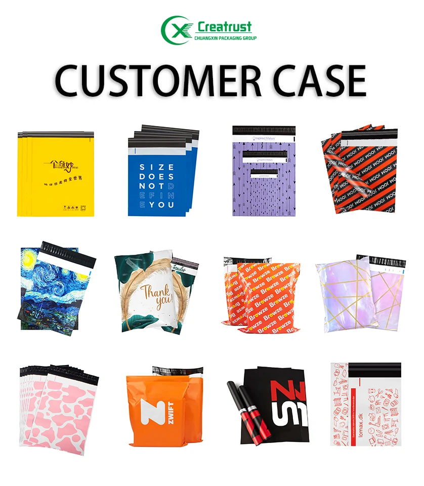 ZGCX Free Sample in Stock Shipping Small Mailer Bag Blank Polly Bags Image Full Color Green Recycled Mailing Logo Poly Mailers
