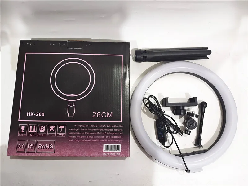 Lumière annulaire YouTube 10 pouces, lumière de remplissage pour vidéo de téléphone portable, diffusion en direct de célébrités sur Internet, offre spéciale