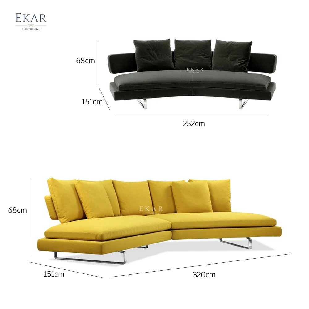 product contemporary curved metal leg velvet sofa set modular comfortable modern living spaces villas apartments bedrooms living rooms441-66