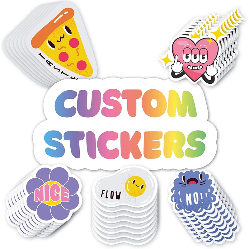 Durable Custom Adhesive Stickers CMYK Color PVC Vinyl Self-Adhesive Waterproof Die Cut Sticker Logo