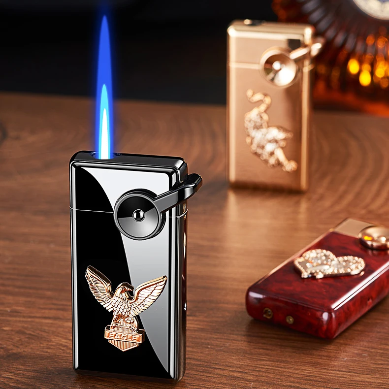 New Arrival Single Jet Flame Torch Lighter Gun Horse Eagle Tiger Smoking Tools Portable Windproof Cigar Cigarette Lighters