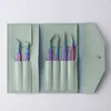 Color titanium angel with green leather bag 6-piece set