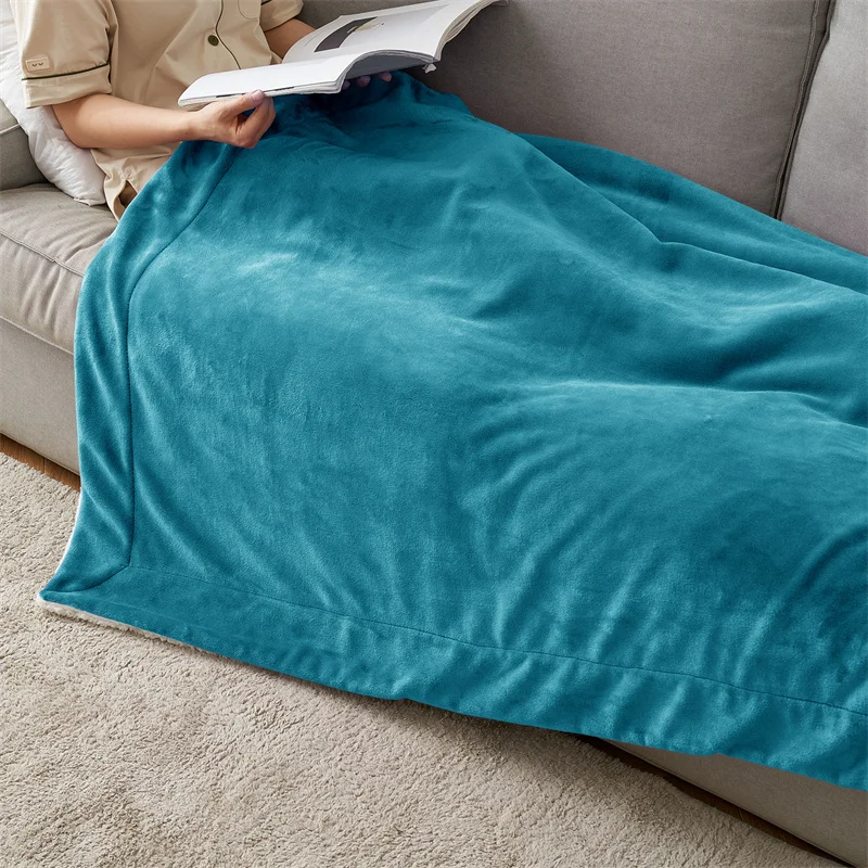 Mulan Winter Blanket Soft Sherpa Warm Blanket Solid Simple Soft Fleece
