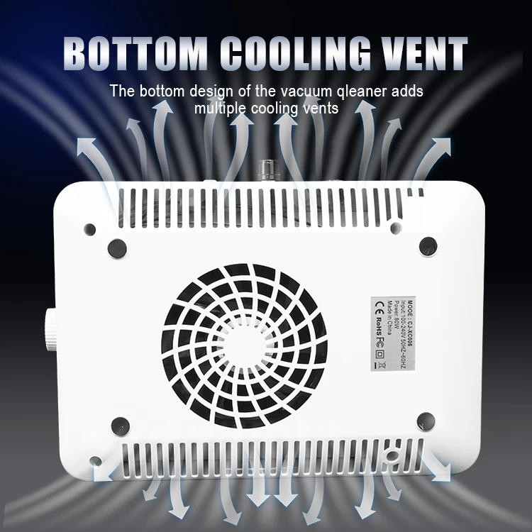 AT-NM-016 OEM Powerful Electric 4 in 1 Nail Drills Suction Nail Beauty Cleaner Machine Nail Dust Collector Home Use Manicure factory