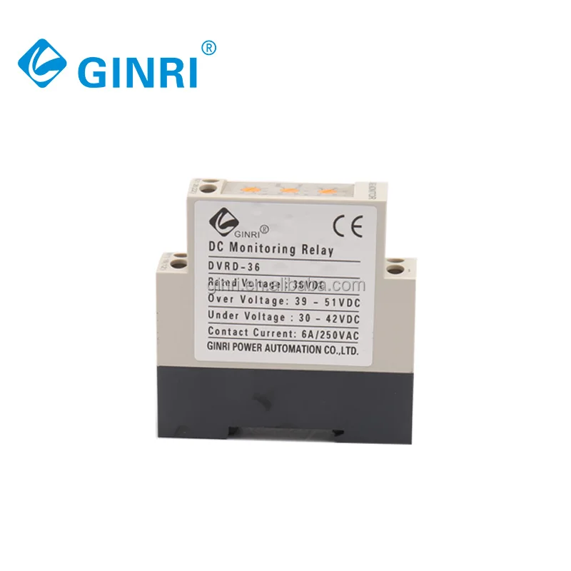 Ginri Dvrd Dc36v Voltage Monitoring Relays Adjustable Delay Time For Overvoltage And