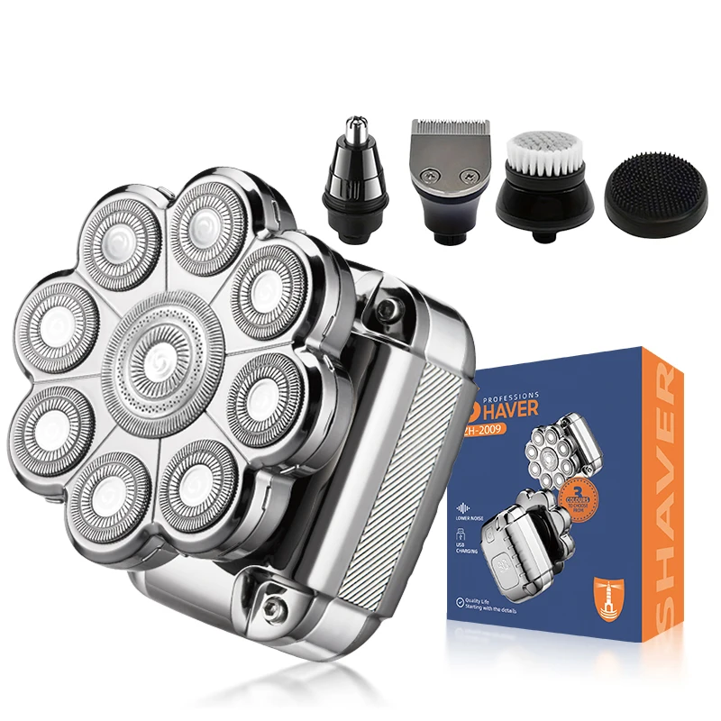 Nine Blade Full Body Electric Shaver Hair Trimmer Self-Shaving Divine Tool with USB Power Source for RV Applications