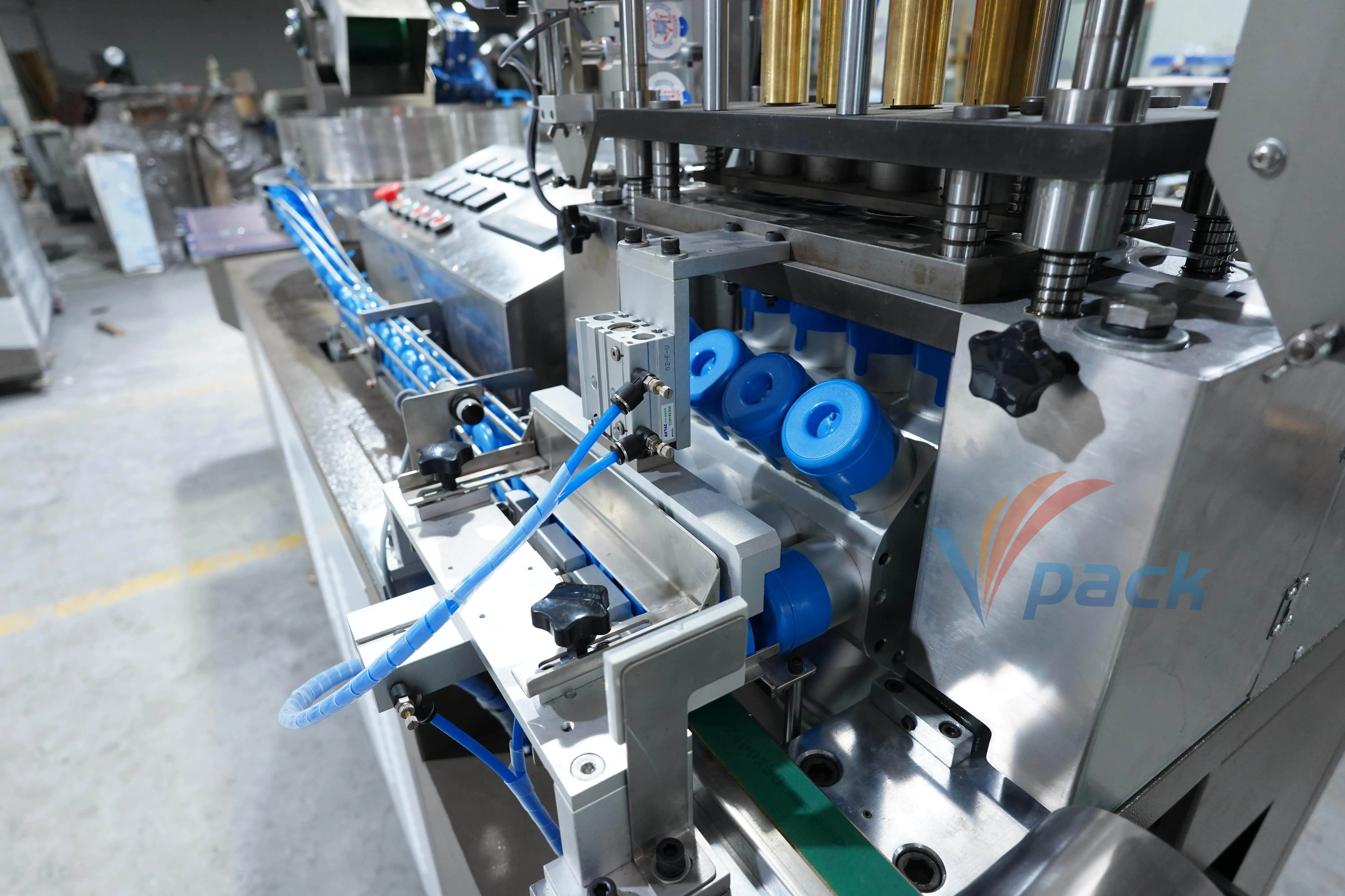 Lid Attach Rework Machine High Speed Bottle Cap Gasket Machine - V Pack Solutions