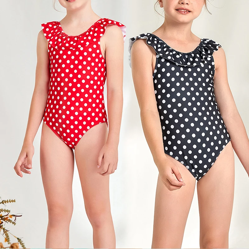 Huilin Designer Modest One Shoulder One Piece Swimwear Swimming Kids Bathing Suits Custom Years
