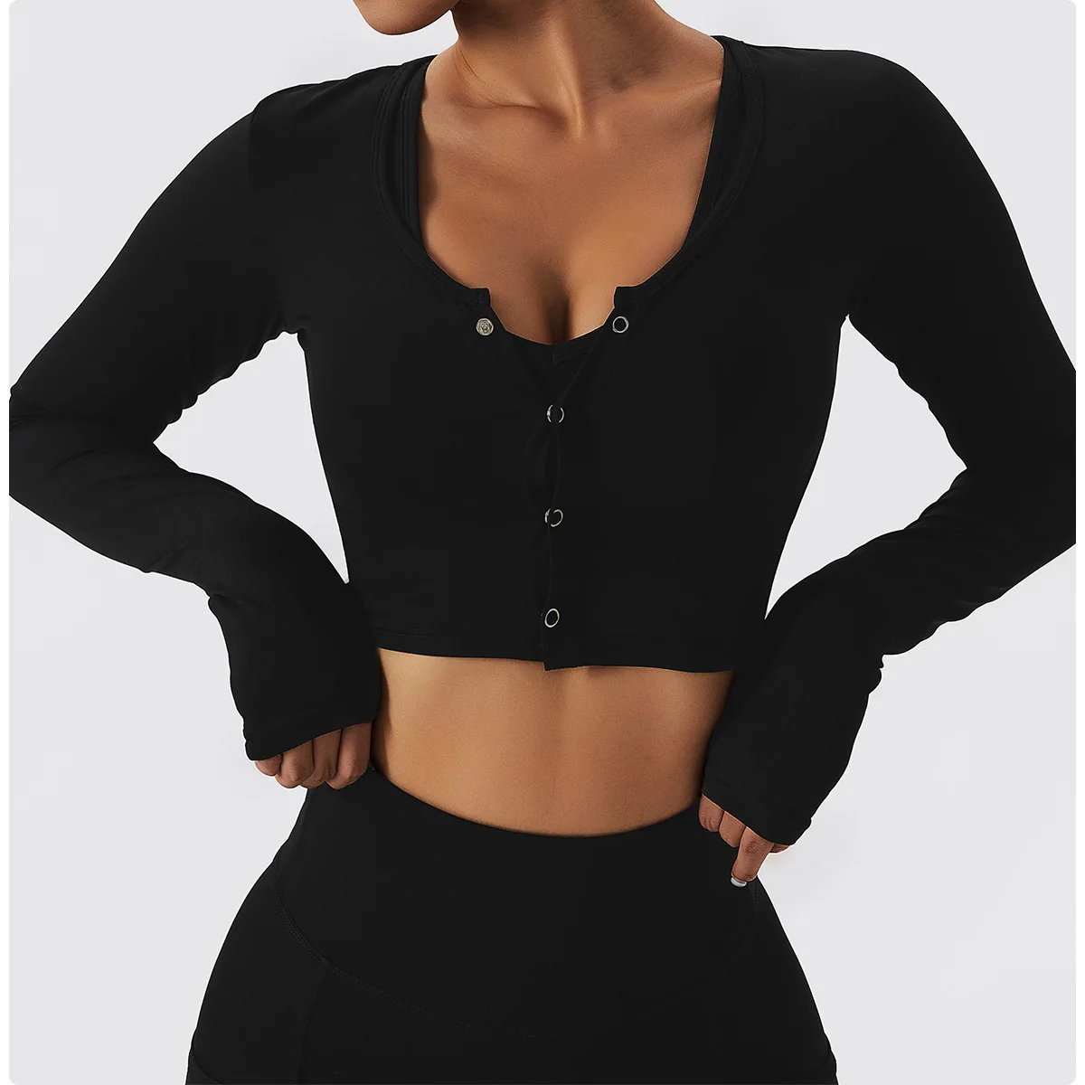 Hot 3 Pcs Sports Bra+long Sleeve Top+gym Leggings Fitness Yoga Set