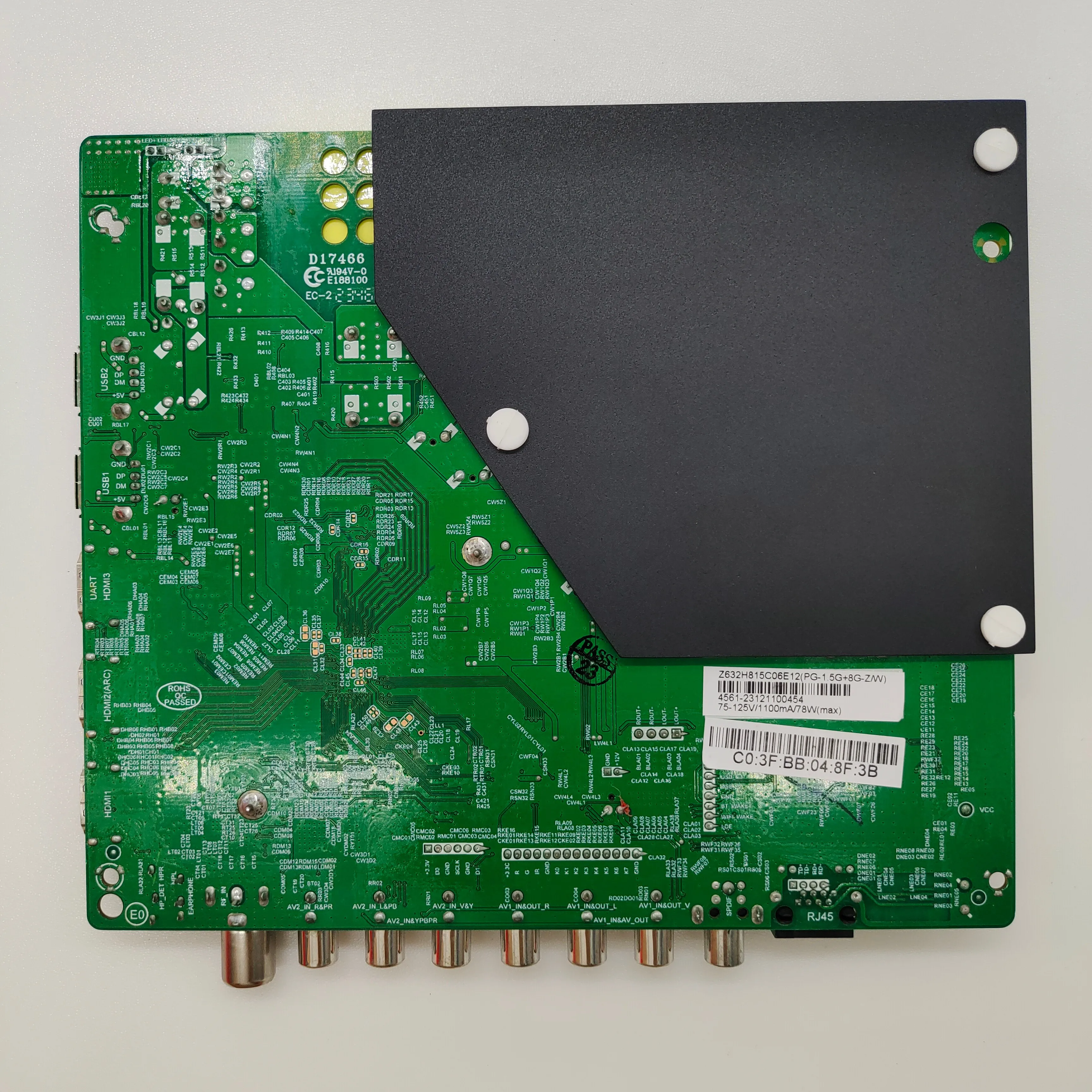 Universal Smart TV Board, Android 14, 78W Backlight, for 43-75