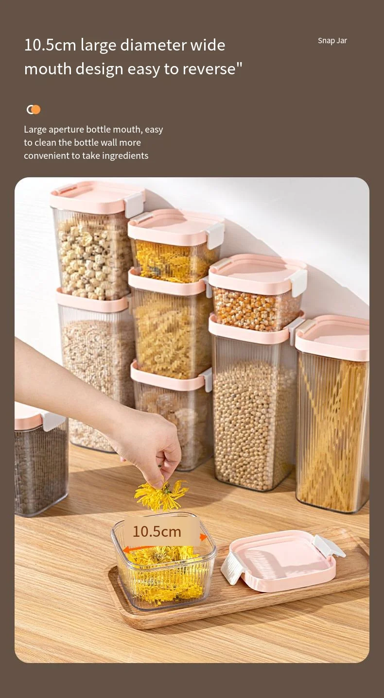 Sealed cans Grains and cereals kitchen storage food grade transparent plastic cans box snacks dry goods tea storage cans factory