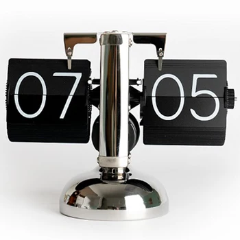 Manufacturers Wholesale Fine Font Office Gifts Custom Digital Home Retro Table  Pendulum  Creative Mechanical Flip Clock