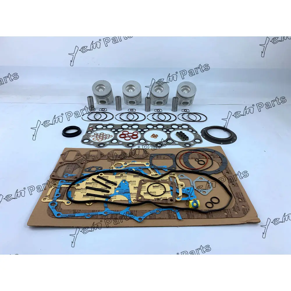 4D34 Overhaul Gasket Kit With Cylinder Gaskets Set Piston Rings for Mitsubishi