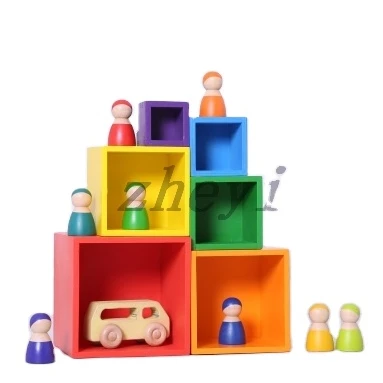 
 Прямая продажа с фабрики, детские игрушки, детали, радужные люди, Обучающие деревянные игрушки, оптовая продажа, для мальчиков и девочек, детские игрушки Монтессори, игры  