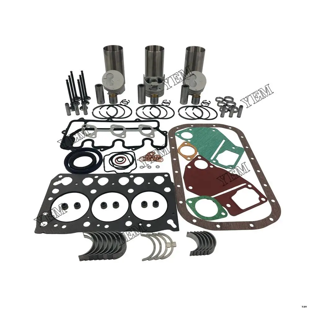 3LB1 Overhaul Rebuild Kit With Bearings Piston Rings Full Gasket Set Engine Valve Liner Kit for Isuzu