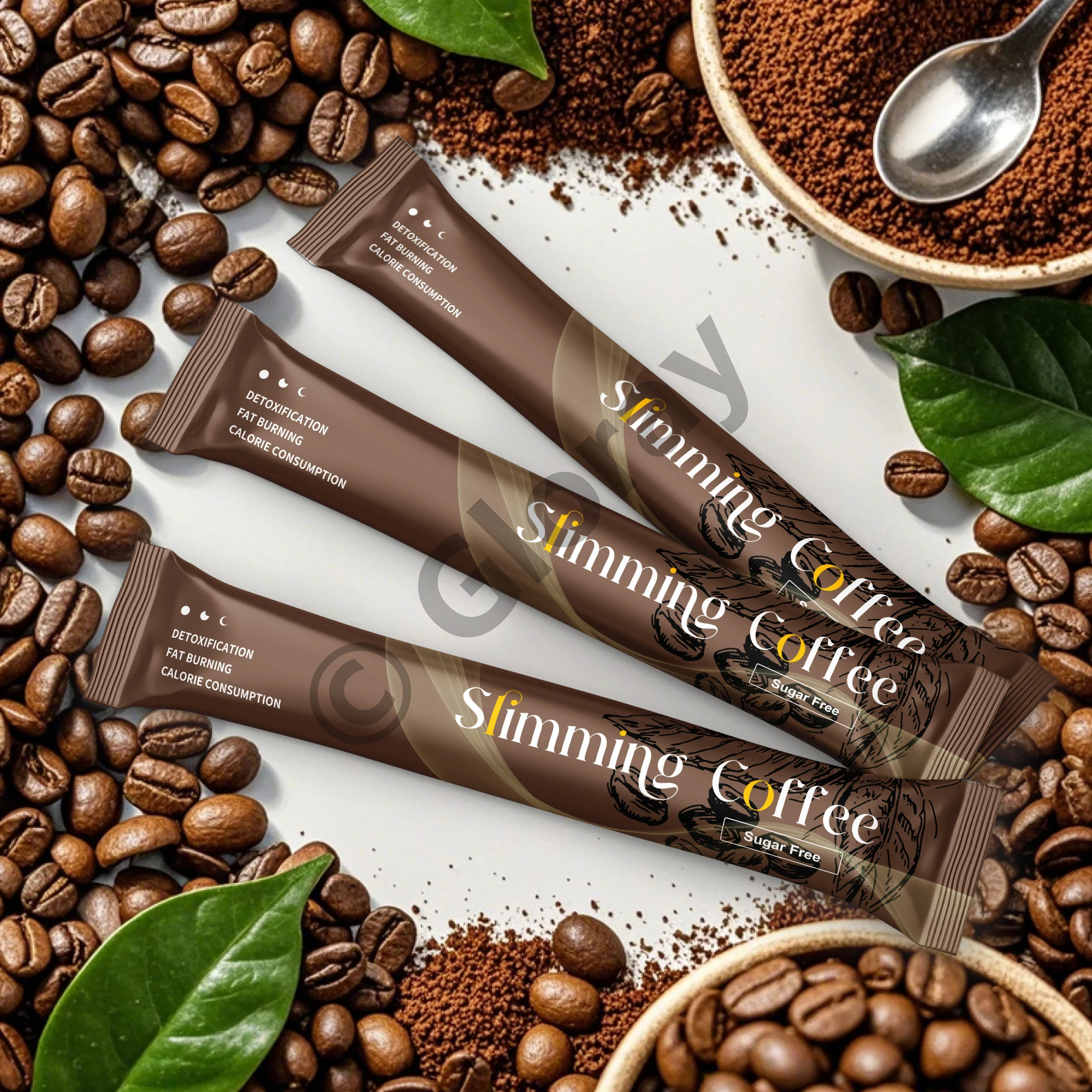 Slimming Coffee Sachet Easy-to-Carry Weight Loss Coffee for Metabolism Boost Fat Burning and Appetite Control Single Serve Stick