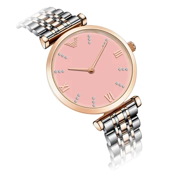 Fashion Wrist Hand Watch for Girls with Wholesale Price Custom Logo Stainless Steel Watch Luxury Rose Gold Watches for Women