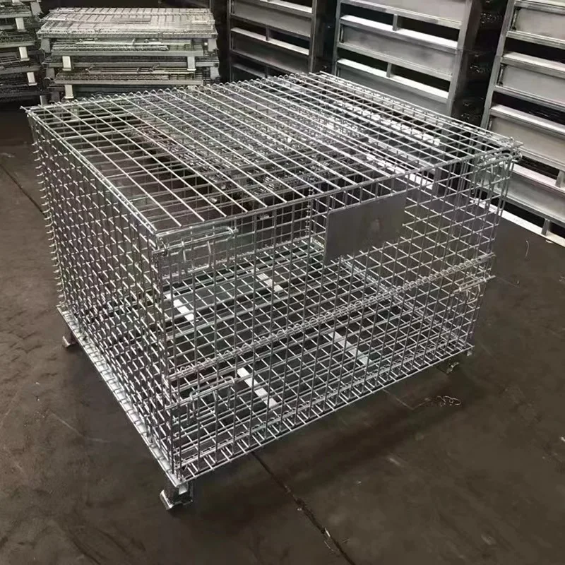 Heavy Duty Galvanized Metal Wire Mesh Storage Baskets for Warehouse Racking