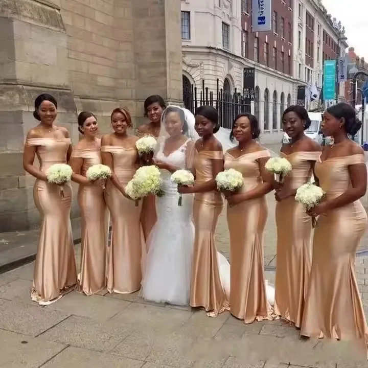champagne mermaid bridesmaid dresses S0593F Champagne Mermaid Bridesmaid Dresses Cheap Simple Off Shoulder Floor  Length Wedding Guest Dress Formal Dress Vestido| Alibaba.com