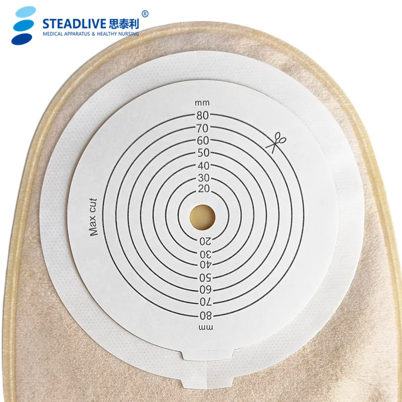 80mm Flange One Piece Rectal Pouch System Colostomy Bag For Ileostomi