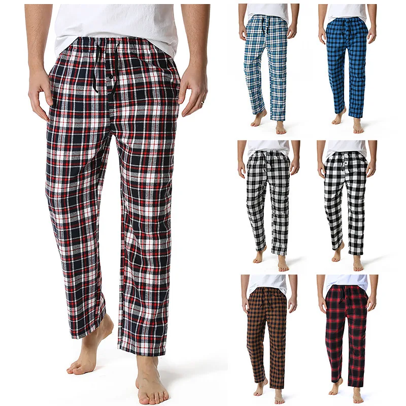 Mens Buffalo Plaid Pajama Pants With Pockets Men's Flannel Pajama Pant ...