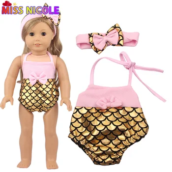 MISS NICOLE Hot Sale 18 Inch American Doll Girl Swim Suit Fashion Doll Clothes