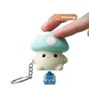 Mushroom shaped fidget toy keychain