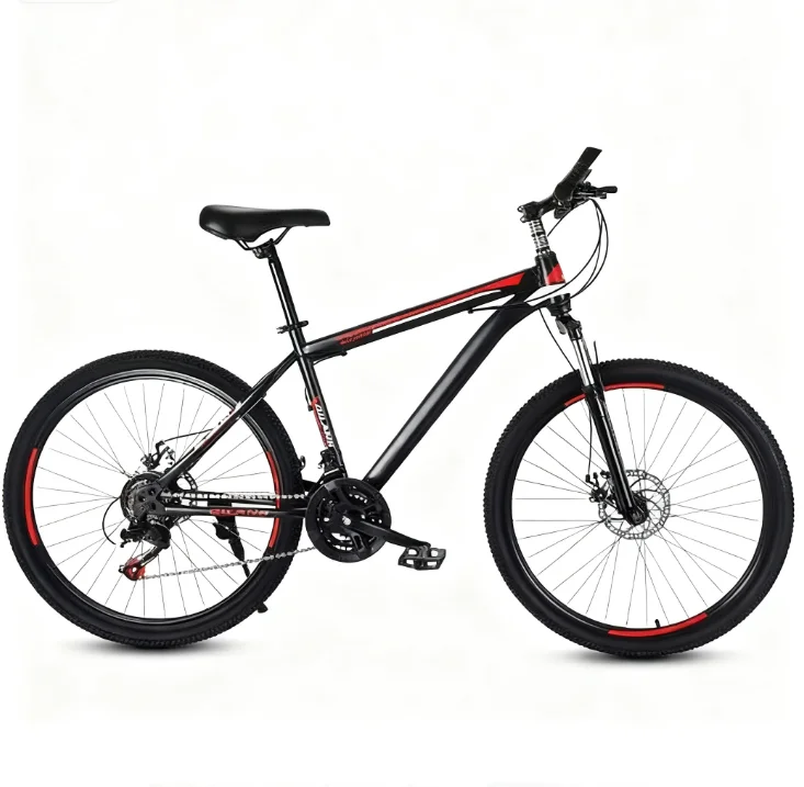 Manufacturer's 21-Speed 24-Inch Steel Mountain Bike for Adult Students - Disc Brake, Ordinary Pedal, Front/Rear Suspension