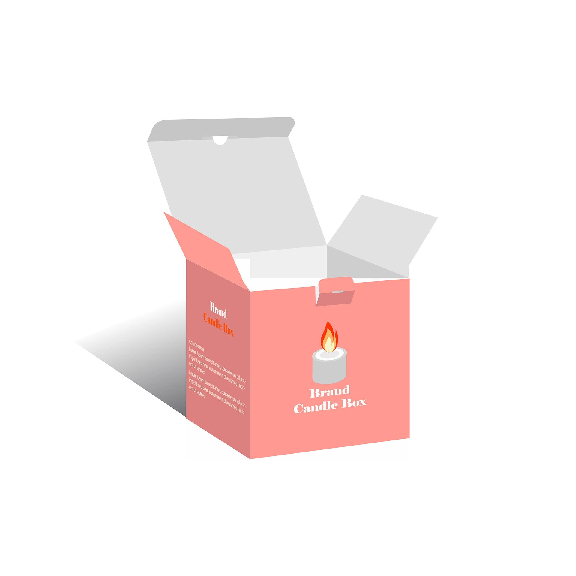 Customized Luxury New Design Printed Cardboard Perfume Packaging Scented Candle Clamshell Gift Box