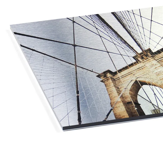 Brushed Aluminum Composite Panels Alucobond 1220x2440mm Fireproof Anti-static Apartment Use Brown Color