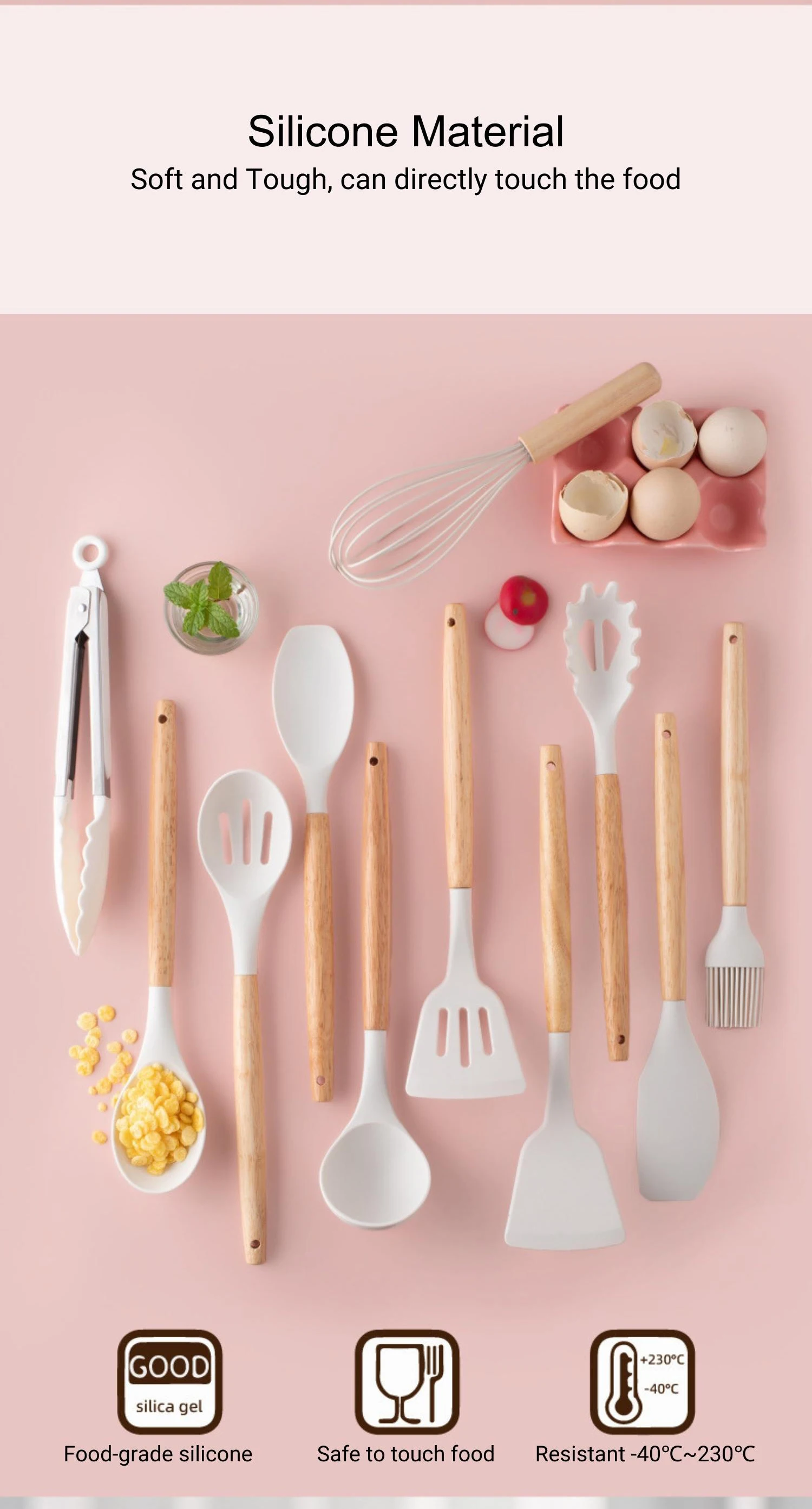 Silicone Kitchen Gadgets Popular Kitchen Utensils With Stainless Steel