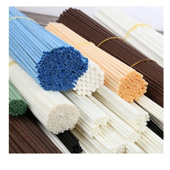 Wholesale 3mm 4mm 5mm white black fiber diffuser reed sticks for home decoration aroma scented reed diffuser sets