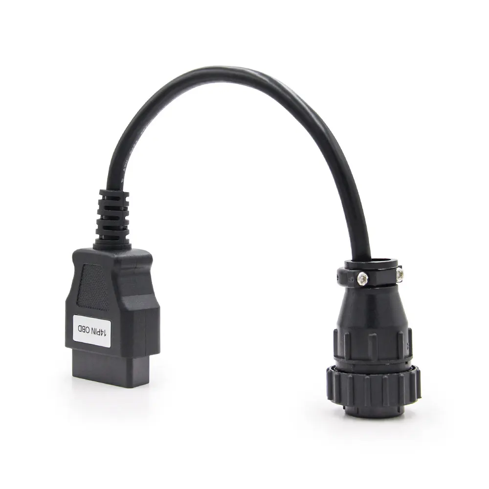 14 Pin to 16 Pin OBD1 to OBD2 Connect Cable Connector Adapter for Benz Diesel Trucks