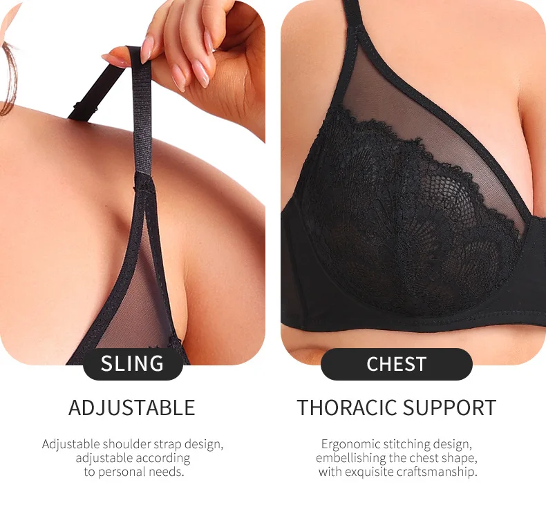 V210687 sheer mesh cup and underwire detail