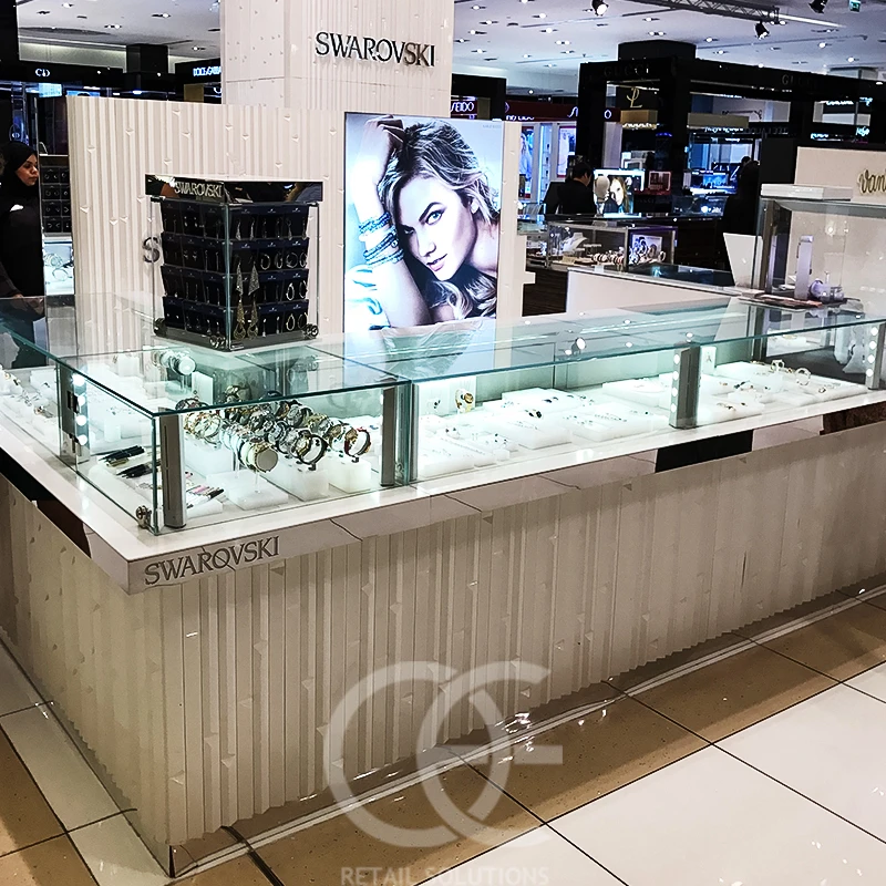 3D Design Shop Layout Customized Modern Gold Shop Interior Design Jewellery Display Wood