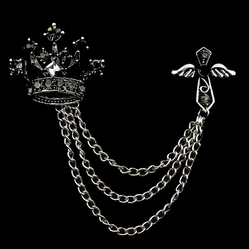 Broche épinglette Crâne Squelette Strass - Pour Costume Homme - Taille 5,1x2,1 Cm - Neuf Avec étiquettes