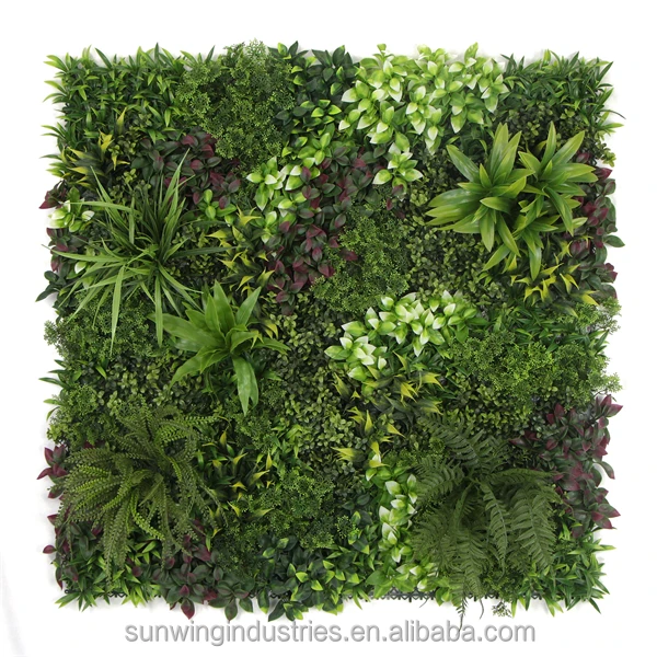 Customized Vertical Plastic 3d Green Artificial Plants Wall Panel - Buy ...