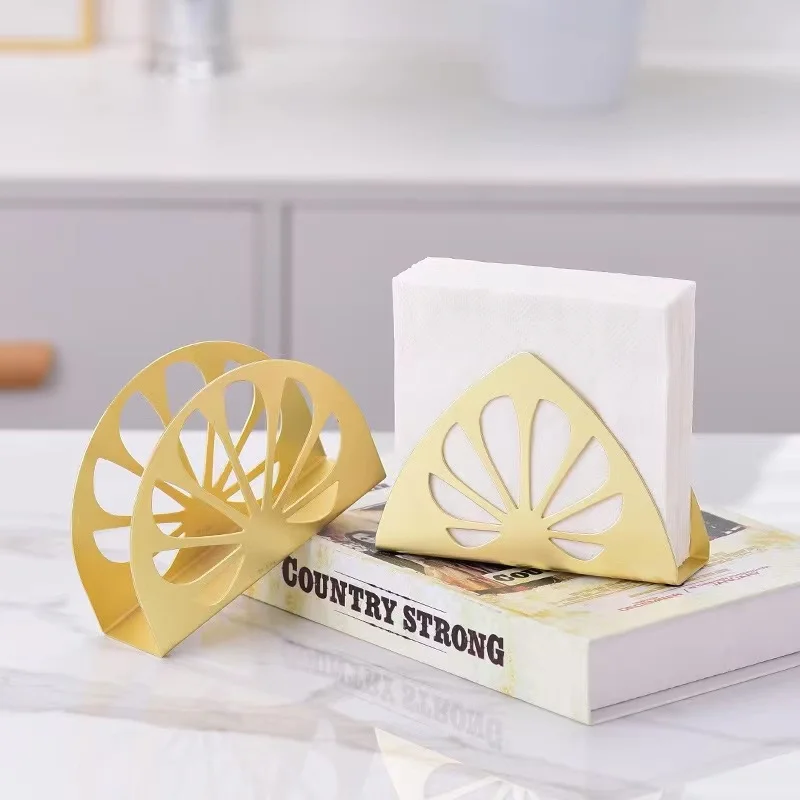 BSCI Manufacturer Free Design Sample Custom Variety Shaped Tissue Holder Table Metal Napkin Paper Holder