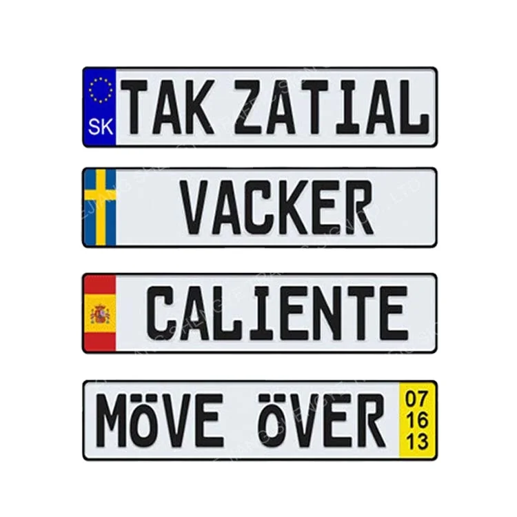Décalcomanies Plaques Immatriculations GB 02 échelle 1/18 - Noir/blanc/argent 258x132mm - Interdecal