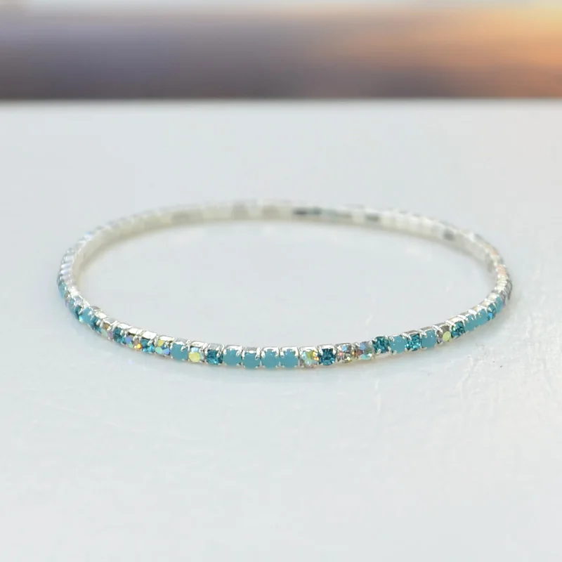 Lot De 12 Bracelets Strass étincelants Pour Femme - Perles Extensibles, Multicolores - Bijoux Empilables Tendance