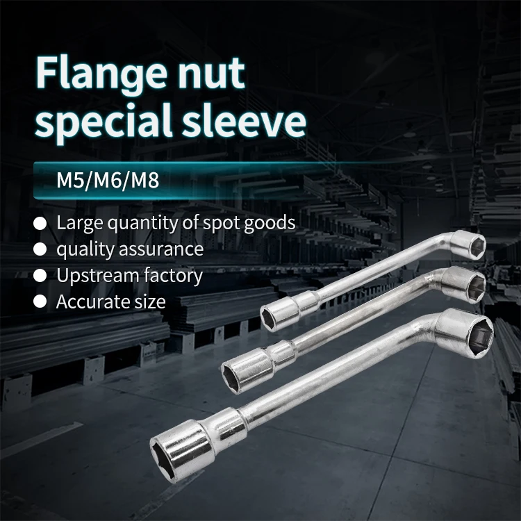 Flange Nut Socket Inner Hexagonal Elbow Socket Bolt Wrench M5 M6 M8 8/10/13mm Special Wrench details