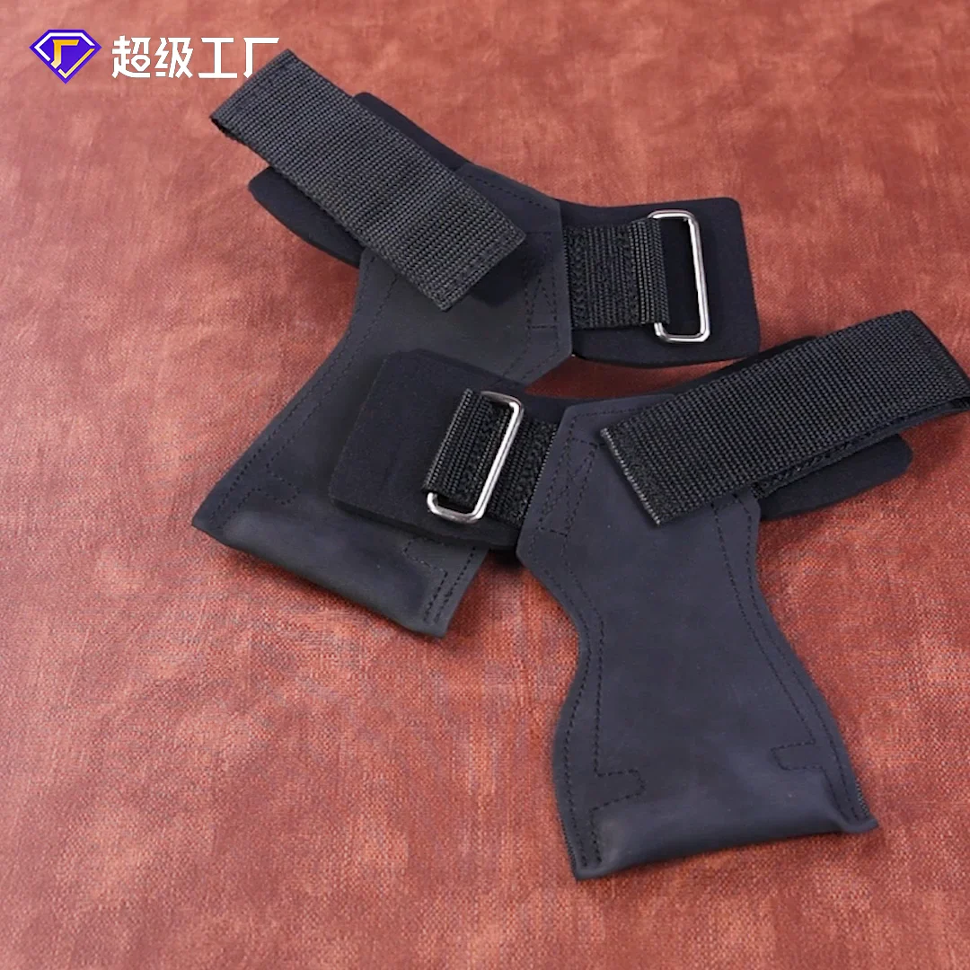 Customized Rubber Wrist Straps Weight Lifting Hand Grips Gym Hand Palm