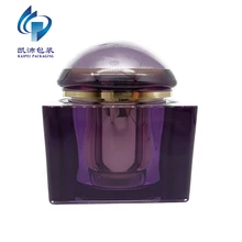Top Luxury 200g Acrylic square Jar with Round Cap Empty Cosmetic Container with Double Wall Body Cream Hair Cream(KP131J200)