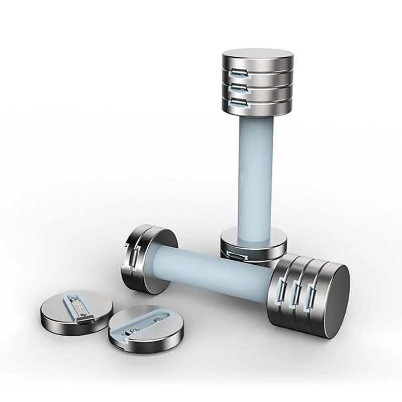 Gym Exercise New Model Nickel-plated Frosted Process Quick Adjustment Yoga Dumbbells Suitable for Office and Home