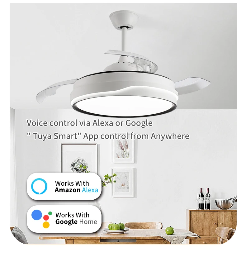 High Quality Ceiling with Light Fan Ceiling for Bedroom Ventilation Box Duster 52 Ac Dc Lights Exhaust Light Fan Ceiling