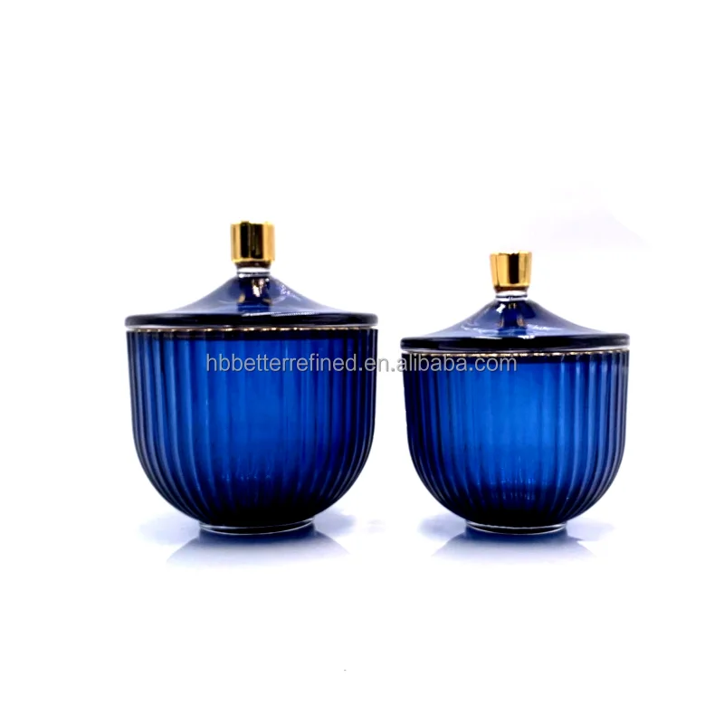 Retail Rts Opaque Pink Luxury Geo Cut Ribbed Jar Glass Textured Candle