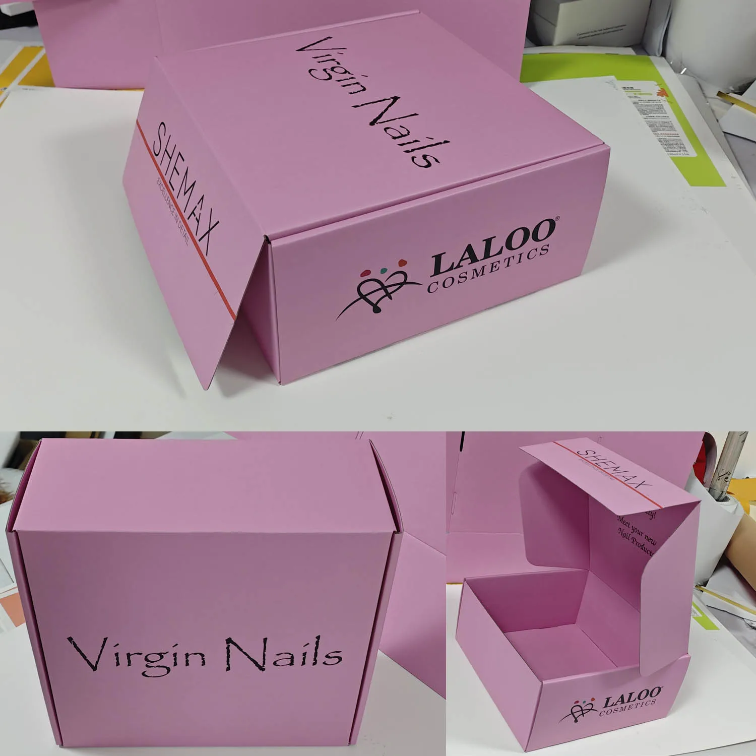 Custom Logo Pink Shipping Boxes for Small Business Small Corrugated Mailer Cardboard Boxes for Packaging Gift Boxes
