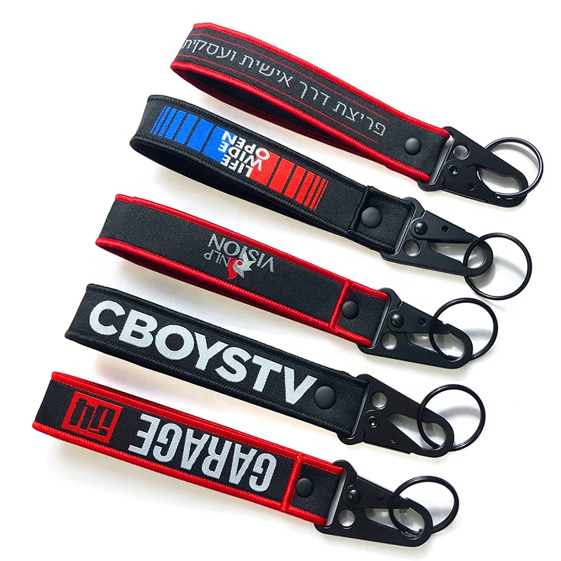 Custom Logo Embroidered Keychains For Cars Promotional Gifts Odm