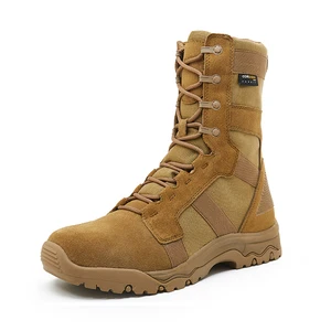 US Market Popular Factory Price Coyote Top-end Temperate Weather Tan Suede Leather Desert Jungle Tactical Combat Boots